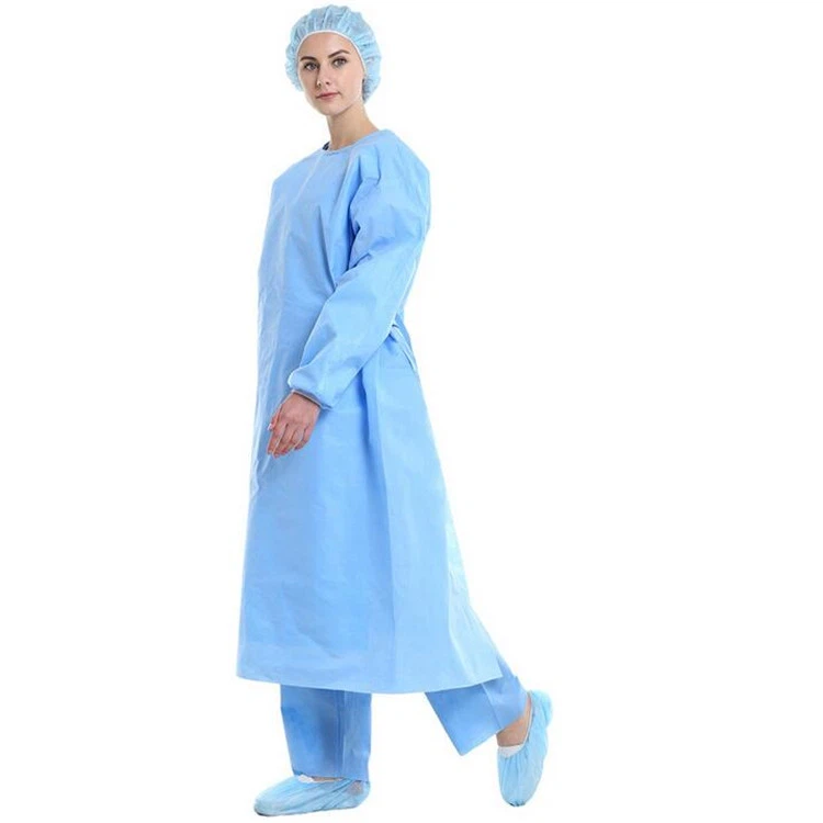 Нет-Одноразовые хирургические халаты из нетканого материала с эластичными манжетами